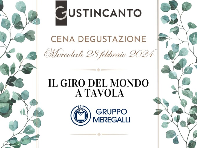 Cena degustazione: Il giro del mondo a tavola